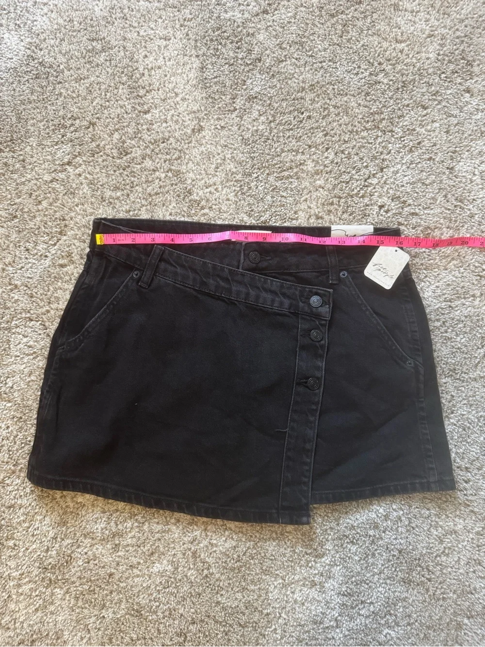 Free People Wynne Wrap Denim Miniskirt